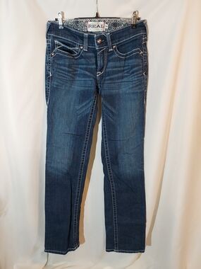 Ariat Women's Dark Blue Low Rise Straight Leg Jeans 26R